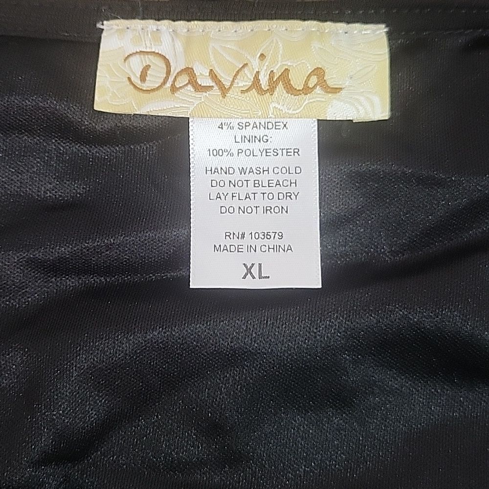 Davina black layered dress. Size XL - Picture 4 of 4
